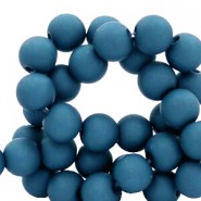 Acrylic beads 6mm round Matt Skydiver blue